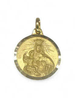 Best Sale Escapulario corazón Jesús y virgen del Carmen oro 18k - 1.80cm Medalla De La Virgen|Medalla De Cristo