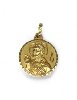 Cheap Escapulario Virgen del Carmen y Corazón de Jesús oro 18k - 2,5cm Medalla De La Virgen|Medalla De Cristo
