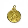 Store Escapulario Virgen del Carmen y Sagrado corazón de Jesús oro 18k - 2cm - 2,37gr Medalla De La Virgen|Medalla De Cristo