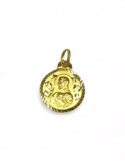 Clearance Escapulario Virgen del Carmen y Sagrado Corazón de Jesús oro 18k - 2cm - 1,88gr Medalla De La Virgen|Medalla De Cristo