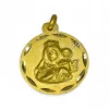 Cheap Escapulario Virgen del Carmen y Corazón de Jesús oro 18k - 2cm Medalla De La Virgen|Medalla De Cristo