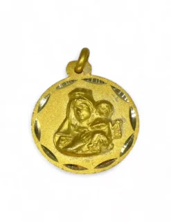 Cheap Escapulario Virgen del Carmen y Corazón de Jesús oro 18k - 2cm Medalla De La Virgen|Medalla De Cristo