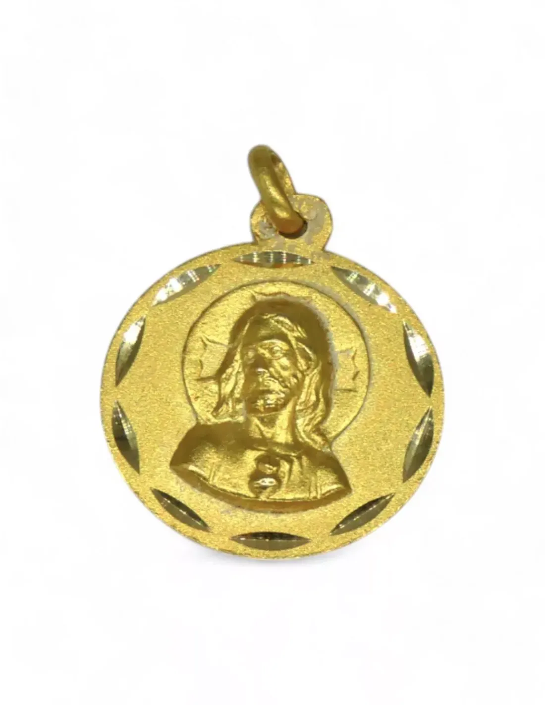 Cheap Escapulario Virgen del Carmen y Corazón de Jesús oro 18k - 2cm Medalla De La Virgen|Medalla De Cristo