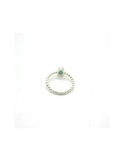 Cheap foto *Anillo bolitas y piedra ovalada plata 925 Anillos De Plata|Anillos