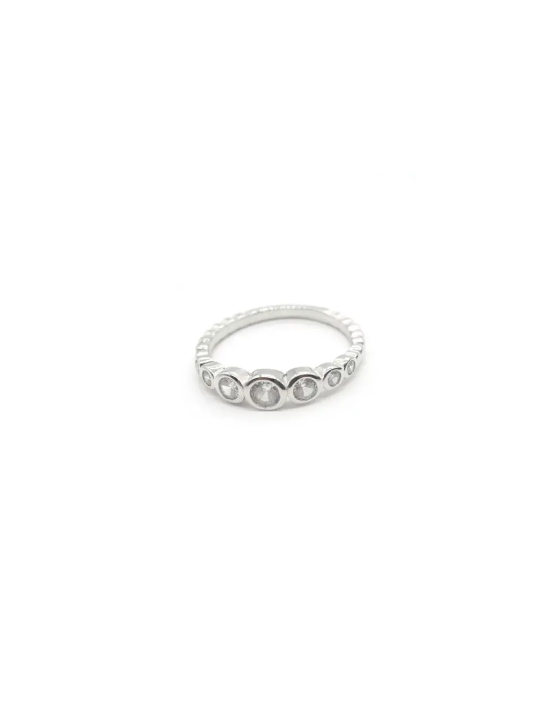 Best Sale foto*Anillo bolitas y circonitas chatones tamaño ascendente Plata 925 Anillos De Plata|Anillos