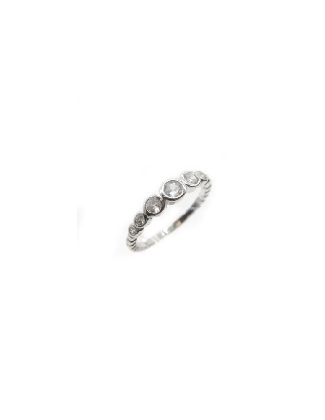Best Sale foto*Anillo bolitas y circonitas chatones tamaño ascendente Plata 925 Anillos De Plata|Anillos