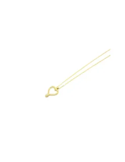 Cheap Gargantilla colgante corazón con brillante oro 18k - 44 cm Cadenas Con Brillantes|Gargantillas De Oro