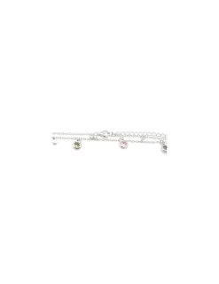 Clearance Gargantilla colgantes hojas y circonitas colores Plata 925 rodio - 40 cm Gargantillas De Plata