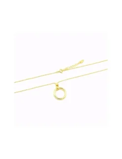 Cheap Gargantilla con colgante aro plata dorada - 45 cm Gargantillas De Plata