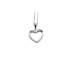 Best Sale Gargantilla con colgante silueta corazón con circonitas plata - 45 cm Gargantillas De Plata|Colgante De Corazones