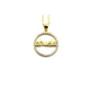 Online Gargantilla con colgante ABUELA circonitas 20mm Plata chapada en oro - 44 cm Gargantillas De Plata
