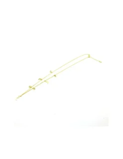 New Gargantilla plata chapada en oro con medias lunas y chatones - 38cm Gargantillas De Plata