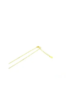 Online Gargantilla plata dorada aro y estrella circonitas - 43 cm Gargantillas De Plata
