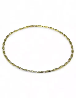 Best Sale Gargantilla semi-articulada bicolor oro 18k - 42cm Gargantillas De Oro