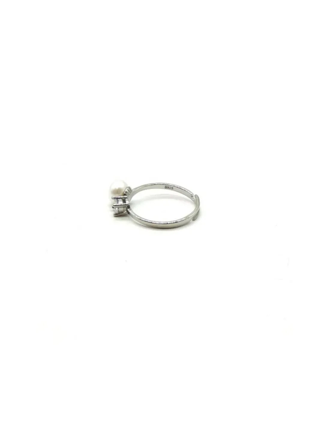 Sale Juego comunión plata rodiada perla y circonita 4 garras Más Joyas|Pendientes De Plata