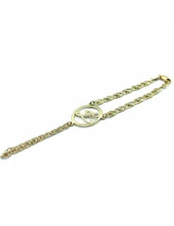 Cheap Manita circonitas letra L 18k - 13.5 cm Manitas|Pulseras De Plata