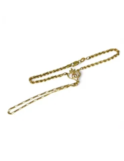 Best Sale Manita de cordón con corazón calado y alianzas entrelazadas oro 18k - 19cm Pulseras De Oro|Manitas