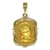 New Medalla cuadrada Virgen niña oro 18k - 2,2cm Medalla De La Virgen