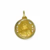 Sale Medalla escapulario Virgen de la Cabeza y Sagrado Corazón oro 18k - 1.3cm Medalla De La Virgen|Medalla De Cristo