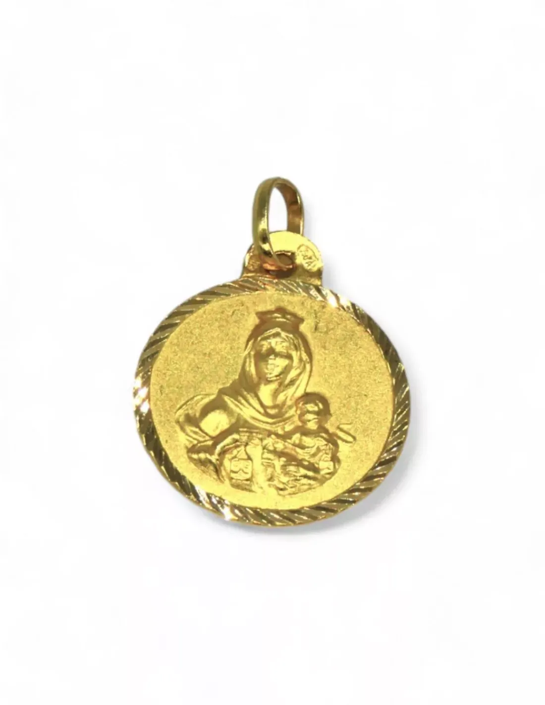 Best Sale Medalla escapulario Virgen del Carmen oro 18K Medalla De La Virgen|Colgante Con La Virgen