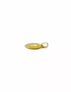 Cheap Medalla redonda Virgen Niña oro 18k - 15 mm Medalla De La Virgen|Colgante Con La Virgen