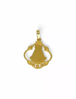 Cheap Medalla Virgen del Rocío calada oro 18k - 4cm Medalla De La Virgen|Colgante Con La Virgen