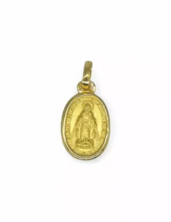 Store Medalla Virgen Milagrosa oro 18k - 1cm Medalla De La Virgen|Colgante Con La Virgen