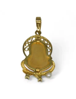 Best Medalla Virgen niña calada perla y circonitas oro 18k Medalla Para Bebé|Medalla De La Virgen