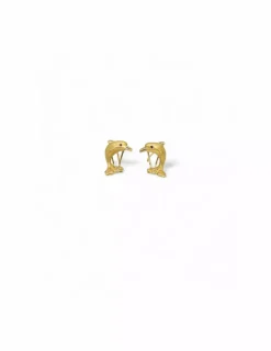 Flash Sale Pendiente delfín oro 18k Pendientes De Oro