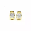 New Pendientes aro anchos con diamantes oro 18k Pendientes Con Brillantes|Aros De Oro