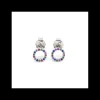 Fashion Pendientes aro circonitas multicolor plata de Ley rodiada Pendientes De Plata