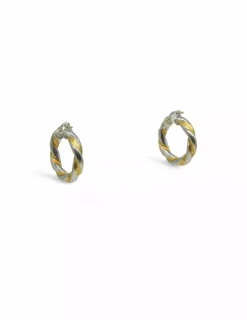 Best Pendientes aro rizados bicolor oro 18k Aros De Oro|Pendientes De Oro