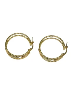 Online Pendientes aros elefantes bicolor acabados mate oro18k Pendientes De Oro