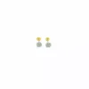 Cheap Pendientes bicolor circonitas oro 18k - 1cm - 0,74gr Pendientes De Oro