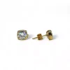 Flash Sale Pendientes chatón cuadrado oro 18k Pendientes De Oro