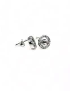 Hot Pendientes circonitas y corazón plata 925 Pendientes De Plata