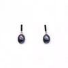 Store Pendientes colgantes con perla cultivada gris plata 925 Pendientes De Perlas|Pendientes De Plata