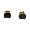 Online Pendientes con zafiro engarzado en cuatro garras oro 18k Pendientes De Oro