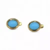 Hot Pendientes coral azul oro 18k Pendientes De Oro