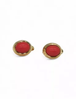 New Pendientes corales rojos oro 18k Pendientes De Oro