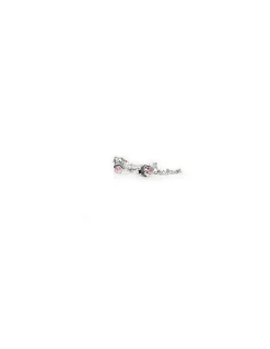 Online Pendientes  corazón circonita rosa con cadena plata 925 Pendientes De Plata