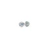 Best Sale Pendientes círculo circonitas 10mm y aguamarina redondo Plata Pendientes De Plata