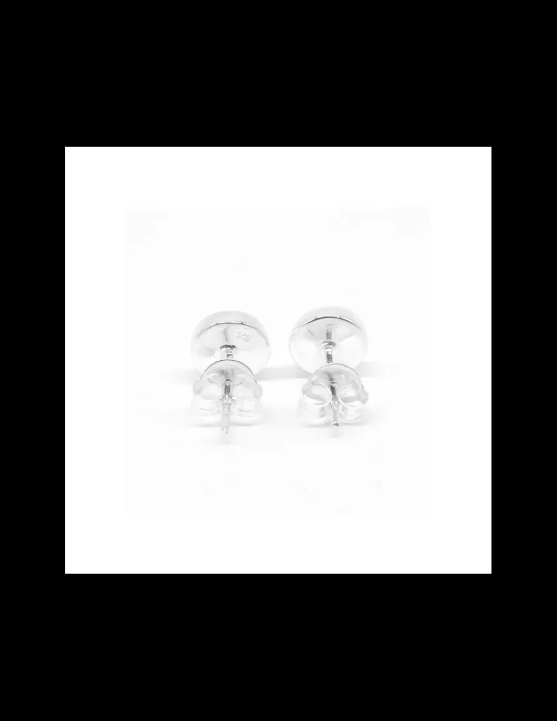 Clearance Pendientes círculo liso con altura plata de Ley Pendientes De Plata