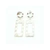 Outlet Pendientes círculo y rectángulo colgante plata de Ley Pendientes De Plata