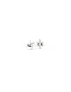 Cheap Pendientes cruz circonitas plata de Ley rodio Pendientes De Plata