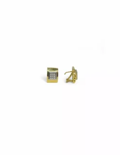 Best Sale Pendientes cuadrado bicolor oro 18k Pendientes De Oro