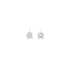 New Pendientes cuadrados con circonitas oro blanco 18K Pendientes De Oro