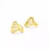 Discount Pendientes de tres corazones calados con circonitas oro 18k Pendientes De Oro