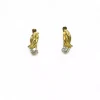 Discount Pendientes doble con circonita cuadrada oro 18k Pendientes De Oro