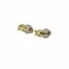Online Pendientes en concha con circonitas y piedra roja oro 18k Pendientes De Oro